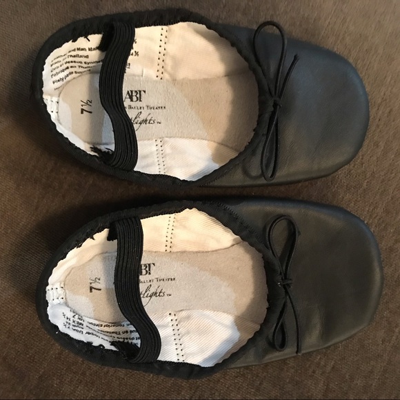 American Ballet Theatre Black Ballet Shoe Slippers - Picture 2 of 11